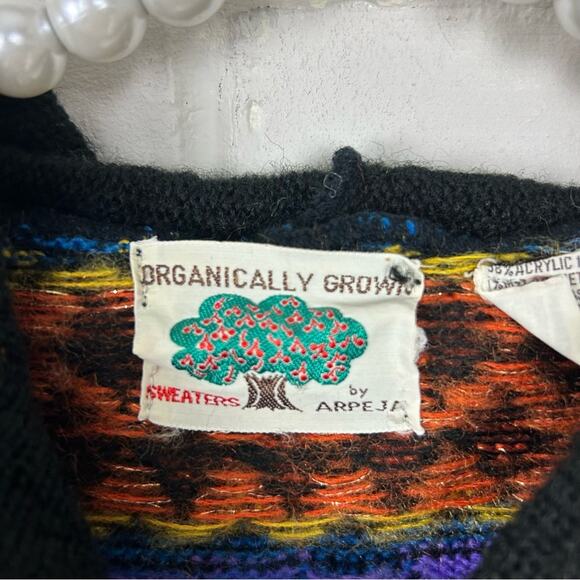 Vintage Organically Grown Sweaters by Arpeja Long Cardigan Size S - Picture 9 of 13